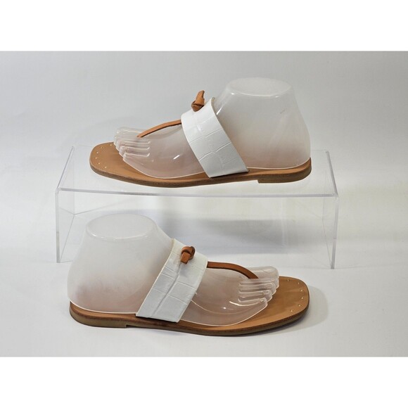 Joie A La Plage 37.5 (US 7) Leather Flip Flop Thong Sandals Flat Beach EUC - Picture 3 of 8